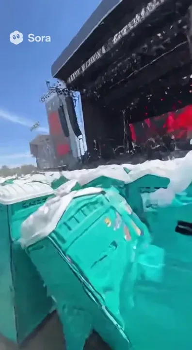 Moshing porta potties