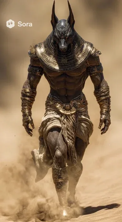 Make video wen Anubis run to me and scary me and the end with A loud scream