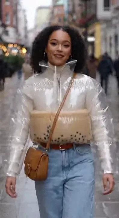 "Wearing my bubble tea jacket, nobody can stop me today!" 🧋✨