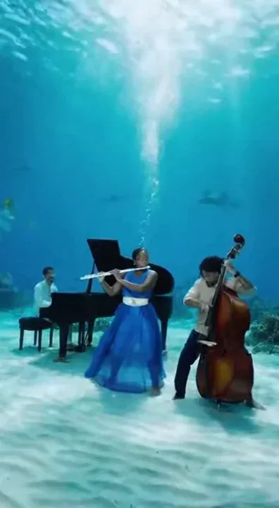Blue Depth Ocean — Flute, Piano & Bass