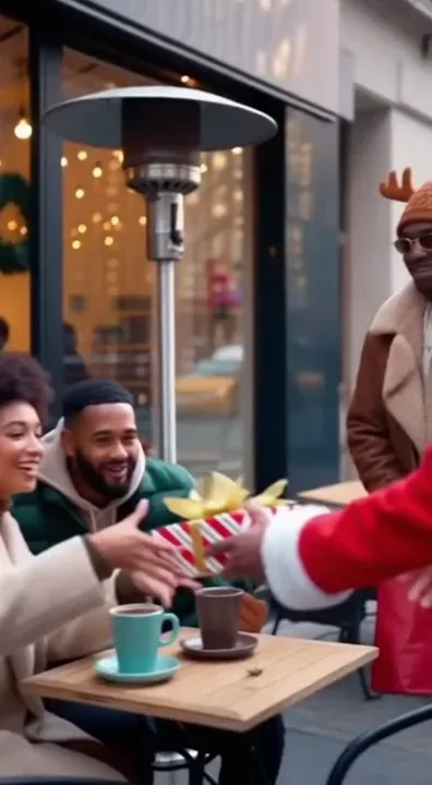 SANTA ON BEAT: NYC STREET MIRACLE
Where holiday spirit walks the block with the heart of 2Pac and the groove of Biggie.